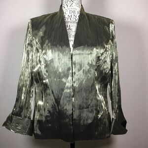 Dress Barn Collection super shiny gold jacket blazer New Years Eve Xmas sz 12
